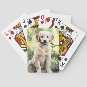 Hund, Welpe, Natur Spielkarten