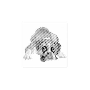 Hund Welpe Niedlicher Baby Boxer Gummistempel