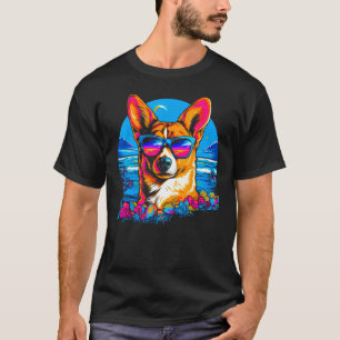 Hund Welsh Corgi Sonnenbrille 1 T-Shirt