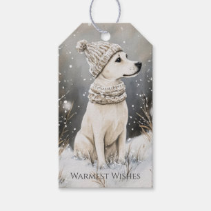 Hund Winter Schnee Weihnachten Geschenkanhänger