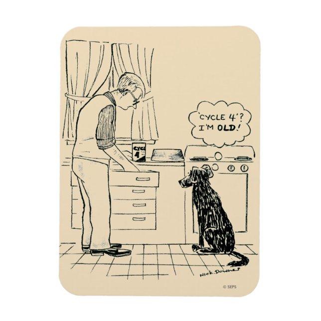 Hund wird älter magnet (Vertikal)