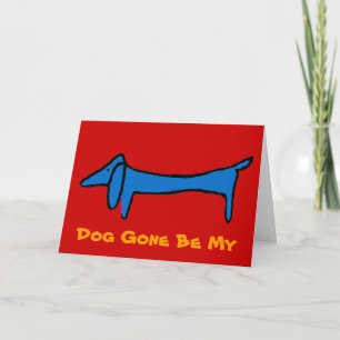 Hund wird mein Valentine Feiertagskarte