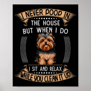 Hund Yorkie O Zeug Haustier Papa Preis Yorkieo Wel Poster