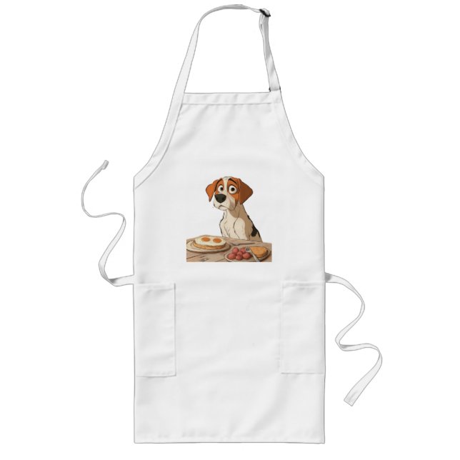 Hund zum Frühstück Lange Schürze (Vorne)