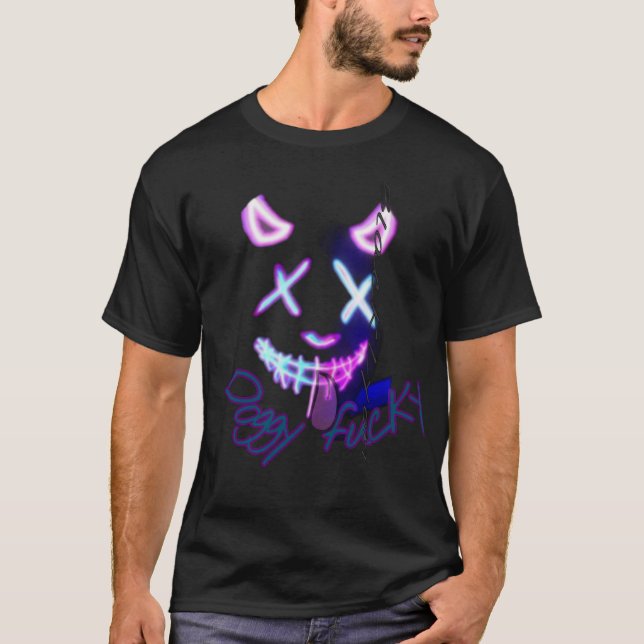 Hündchen fickt schwarzen Löwen T-Shirt (Vorderseite)