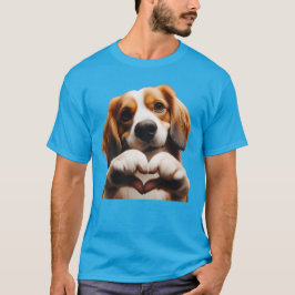 Hündchen Herz T-Shirt