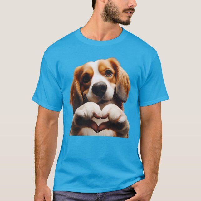 Hündchen Herz T-Shirt (Vorderseite)