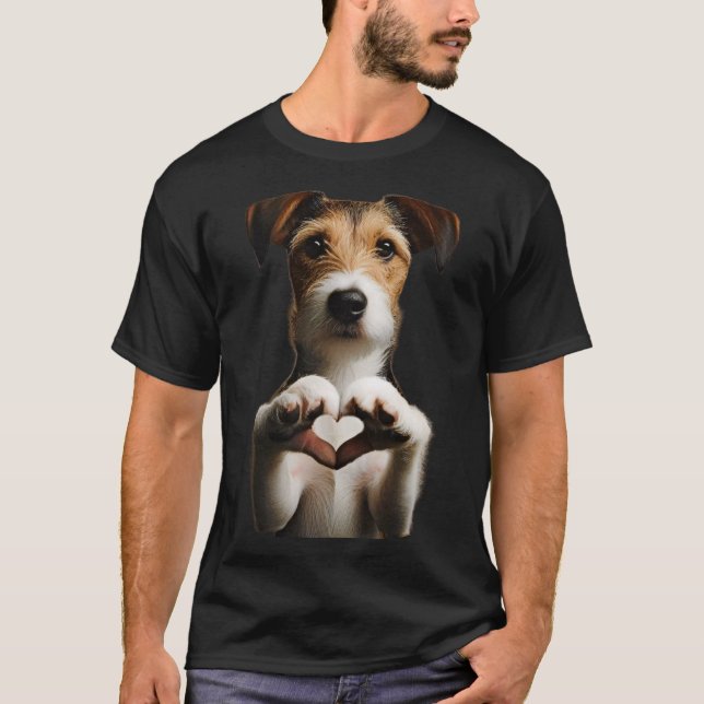 Hündchen Herz T-Shirt (Vorderseite)