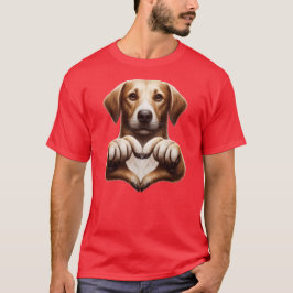 Hündchen Herz T-Shirt