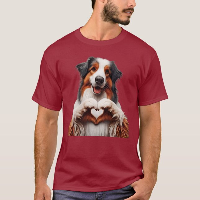 Hündchen Herz T-Shirt (Vorderseite)
