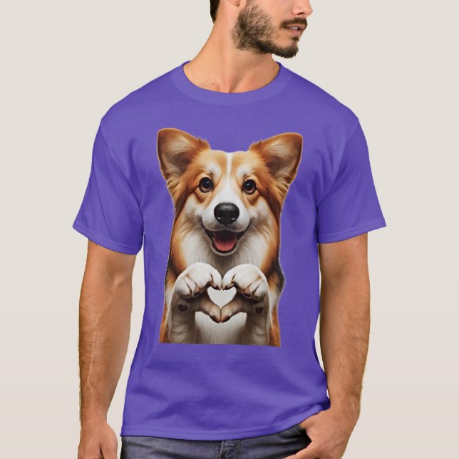 Hündchen Herz T-Shirt (Vorderseite)