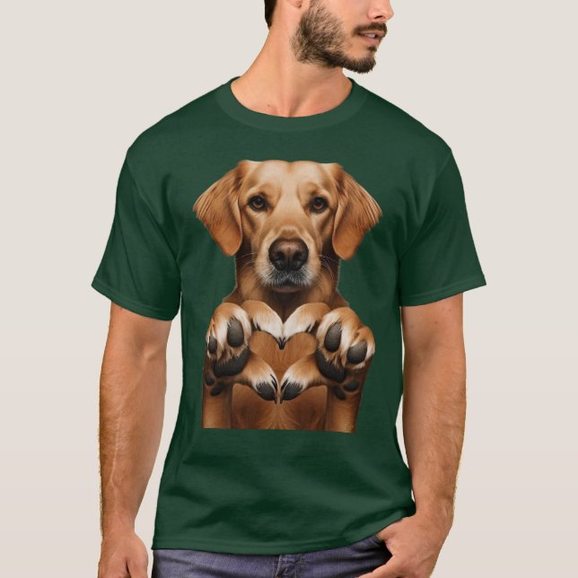 Hündchen Herz T-Shirt (Vorderseite)