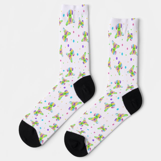 Hündchen-Hund-Hund-Hund-Hund-Hund-Hund-Hund-Hund-H Socken (Linkes Detail)