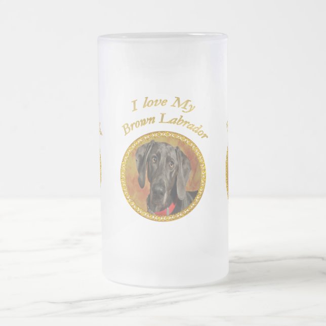 Hündchen-Hund Mattglas Bierglas (Mittel)