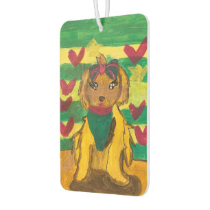 Hundchen "Kunst von Kindern" Autolufterfrischer