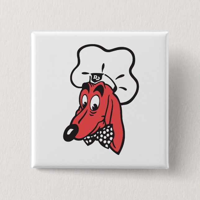 HÜNDCHEN-RESTAURANT Logo-Magnet Button (Vorderseite)