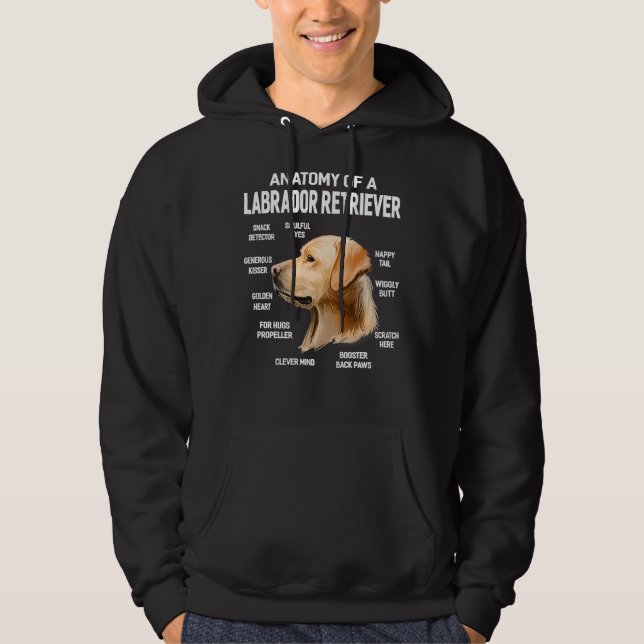 Hunde 365 Anatomie eines Labrador Retriever Hundes Hoodie (Vorderseite)