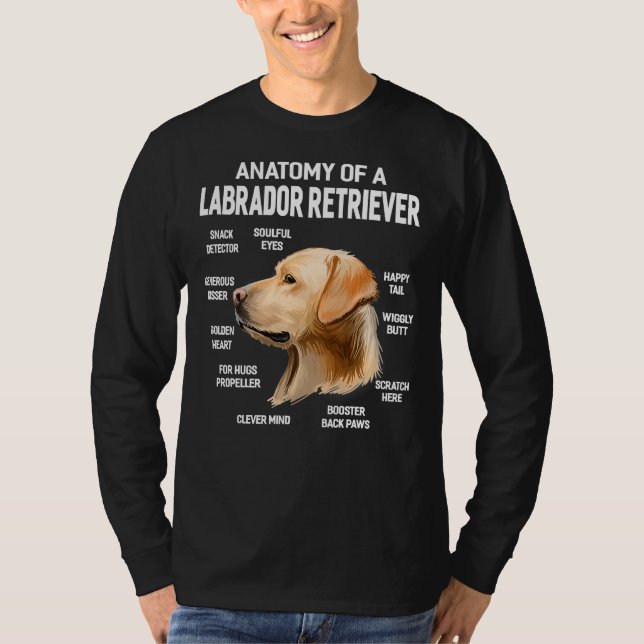 Hunde 365 Anatomie eines Labrador Retriever Hundes T-Shirt (Vorderseite)