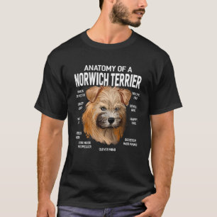Hunde 365 Anatomie eines Norwich Terrier Dog Funny T-Shirt