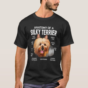 Hunde 365 Anatomie eines Silky-Terrier-Hundes-Funn T-Shirt