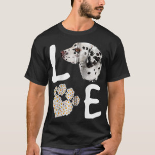 Hunde 365 Liebe Dalmatiner-Hundepfote Tierrettung T-Shirt