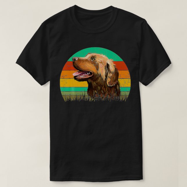 Hunde 365 Retro Chesapeake Bay Retriever Hund Vint T-Shirt (Design vorne)