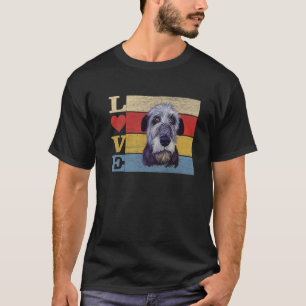 Hunde 365 Retro Liebe Irish Wolfhound Dog Vintag G T-Shirt