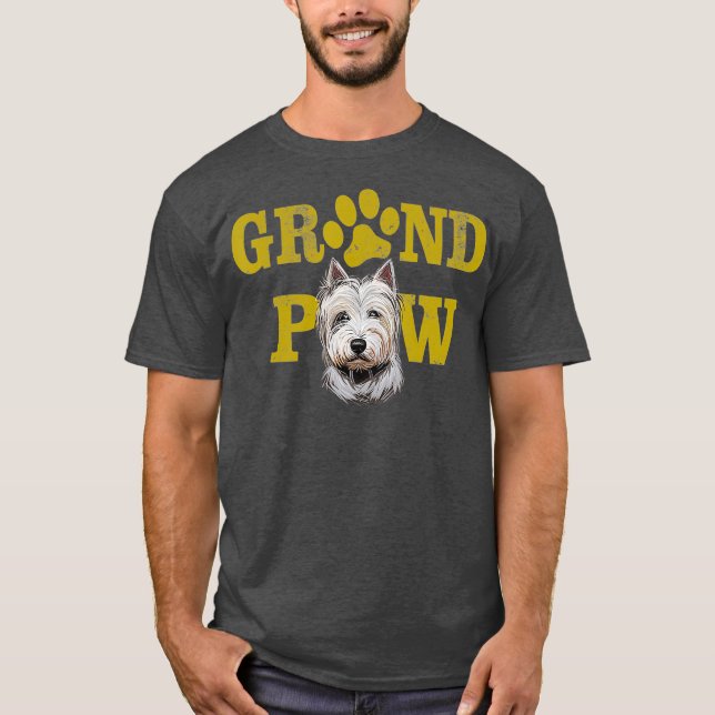 Hunde 365 Westie Grand Paw Grandpaw Großvater Hund T-Shirt (Vorderseite)