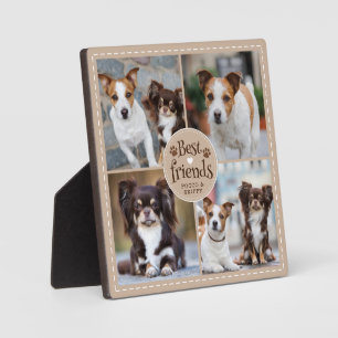 Hunde 4 Fotos BEST FRIENDS Pawprints Custom Fotoplatte