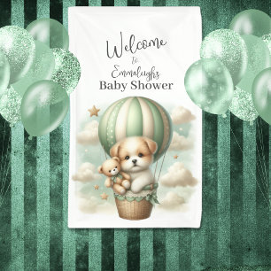 Hunde-Abenteuer-Ballon-Baby-Party-Vertikale Begrüß Banner