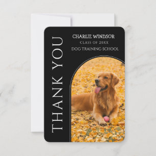 Hunde-Abschluss-Pet-Foto-Reiches-Schwarz-Dankeschö Dankeskarte