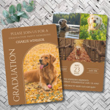 Hunde-Abschlussfeier Einladung Haustier-Fotos Brau