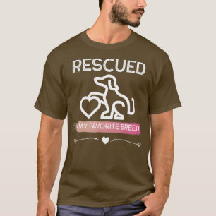 Hunde Adoption gerettet ist mein Lieblingshund T-Shirt