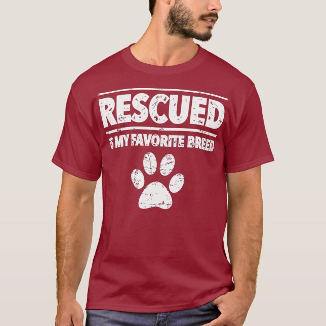 Hunde Adoption gerettet ist mein Lieblingshund T-Shirt (Vorderseite)