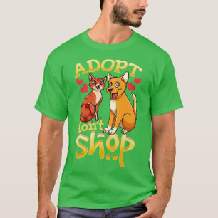 Hunde Adoption Katze Adoption adoptiert T-Shirt