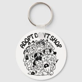 Hunde Adoption Rescue Schlüsselanhänger