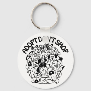 Hunde Adoption Rescue Schlüsselanhänger