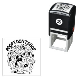 Hunde Adoption Retcue Self Inking Gummi Briefmarke Permastempel