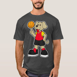 Hunde als Basketballspieler mit Basketball 3 T-Shirt