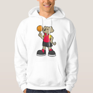 Hunde als Basketballspieler mit Basketball Hoodie