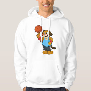 Hunde als Basketballspieler mit Basketball Hoodie