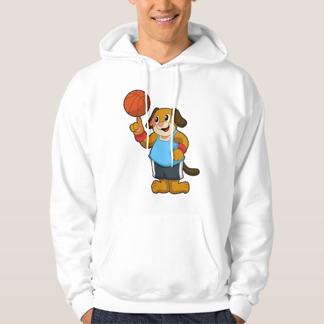 Hunde als Basketballspieler mit Basketball Hoodie (Vorderseite)