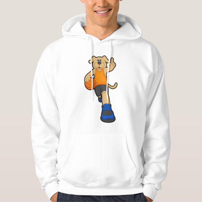 Hunde als Basketballspieler mit Basketball Hoodie (Vorderseite)