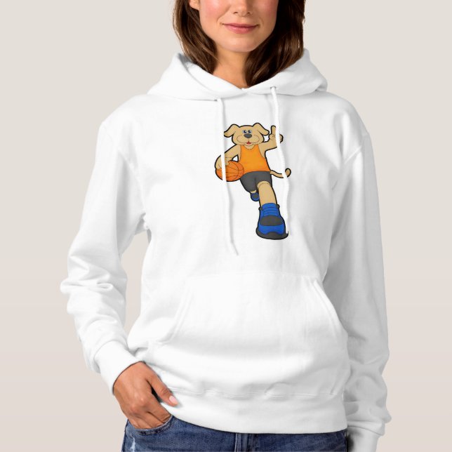 Hunde als Basketballspieler mit Basketball Hoodie (Vorderseite)