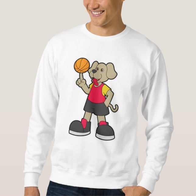 Hunde als Basketballspieler mit Basketball Sweatshirt (Vorderseite)