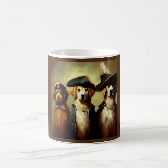 Hunde als drei Musketiere Kaffeetasse (Mittel)