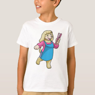 Hunde als Friseur mit Kamm T-Shirt