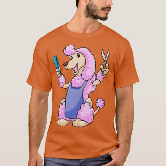 Hunde als Haarstylistin mit Schere und Kamm T-Shirt