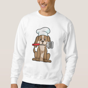 Hunde als Koch mit Koch Hut & Spatula Sweatshirt