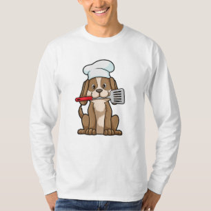 Hunde als Koch mit Koch Hut & Spatula T-Shirt